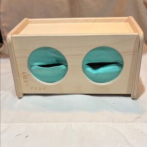 Lovevery Wooden Sensory Box with Teal Fabric